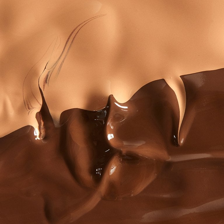 Image of a tan foundation and deep foundation side by side