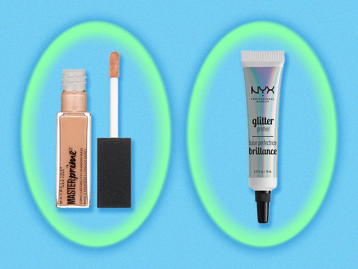 Maybelline New York Master Prime Long-Lasting Eye Shadow Base and NYX Professional Makeup Glitter Primer