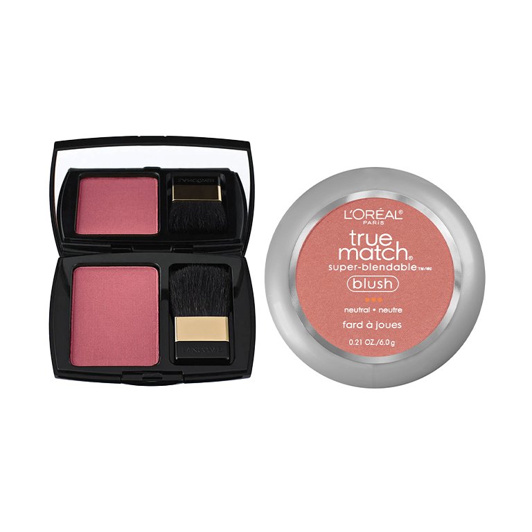 Lancôme Blush Subtil in Aplum and L'Oréal Paris True Match Super-Blendable Blush in Apricot Kiss