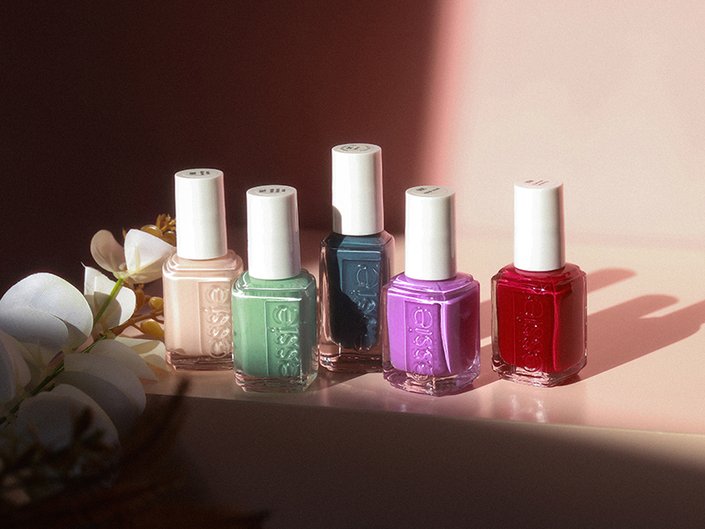 Photo of nail polishes in sunlight