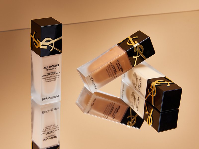 Photo of three of the YSL Beauty All Hours Foundations