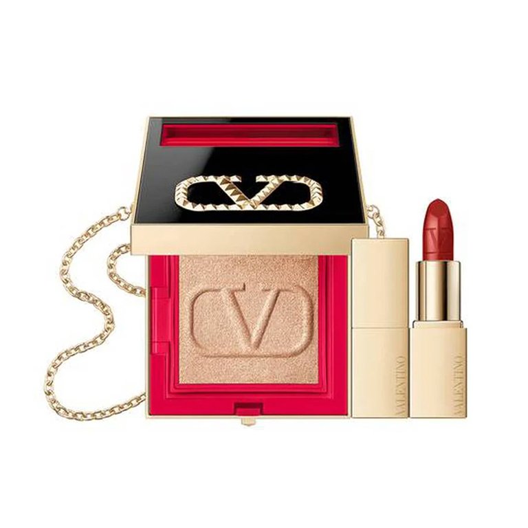 Valentino Beauty Limited Edition Go Clutch Highlighter and Mini Lipstick