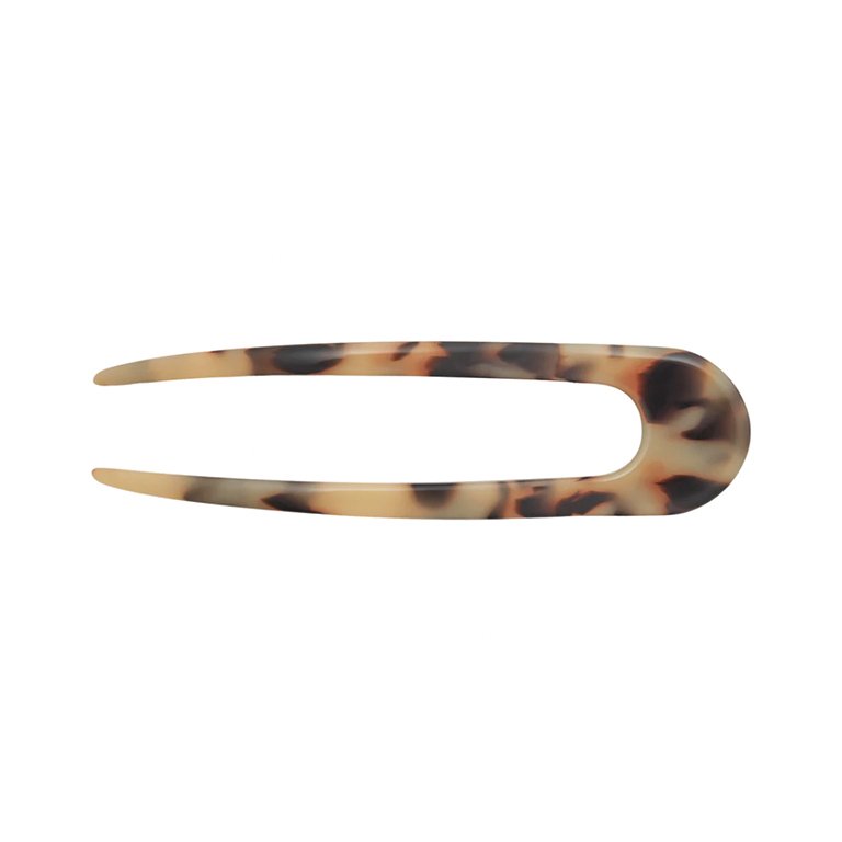 Machete French Hair Pin in Blonde Tortoise