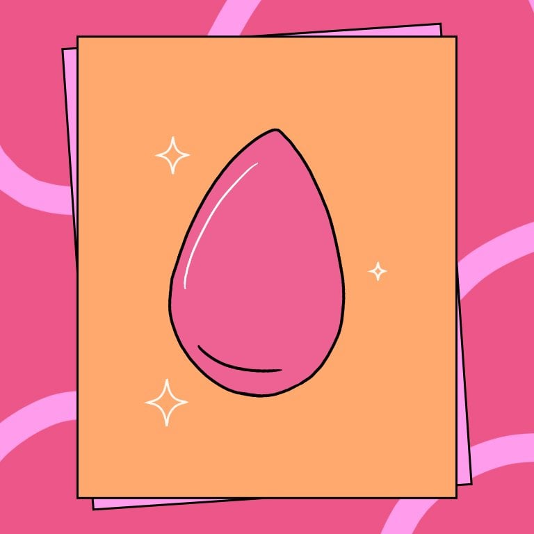 Illustration of a Makeup Sponge