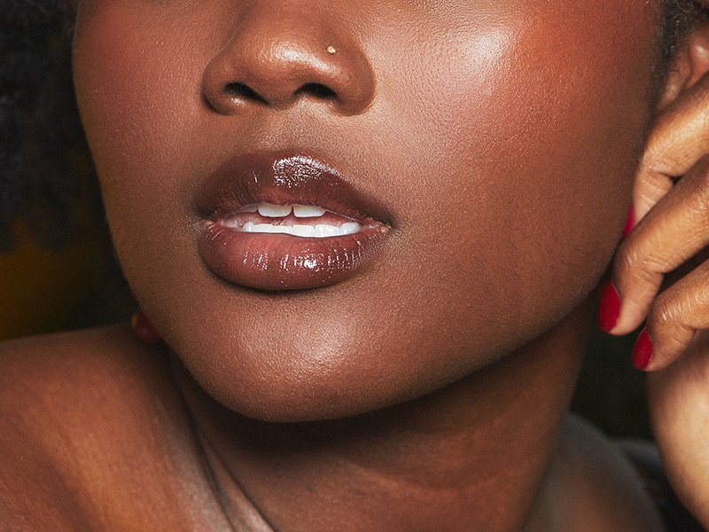 Close-up picture of a model's lips