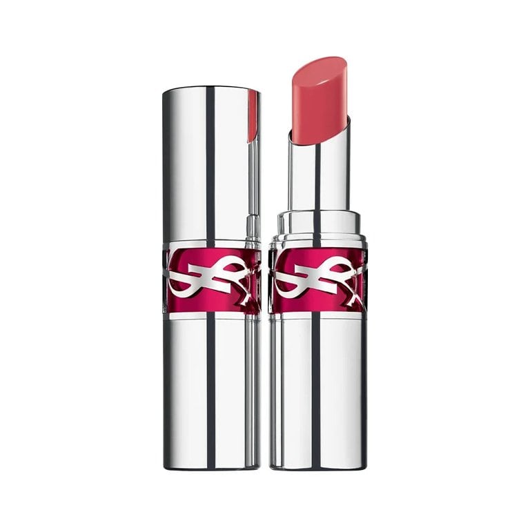 YSL Beauty Rouge Volupté Candy Glaze Lip Gloss Stick in Pink Satisfaction