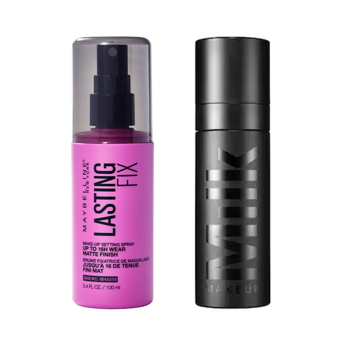 maybelline new york lasting fix setting spray, milk makeup pore eclipse setting spray