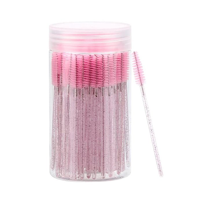 Pink spoolies in a container