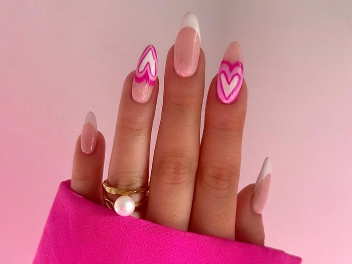 bright pink nail ideas