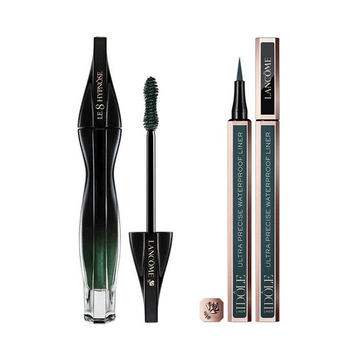 Lancôme Le 8 Hypnôse Serum-Infused Mascara in Noir Malachite and Lancôme Idôle Liner in Emerald Green