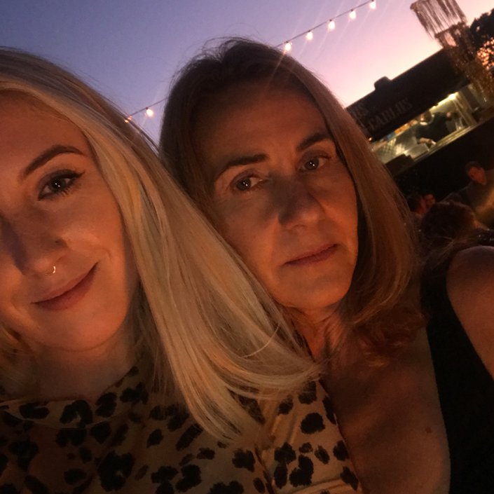 Photo of the editor with her mom