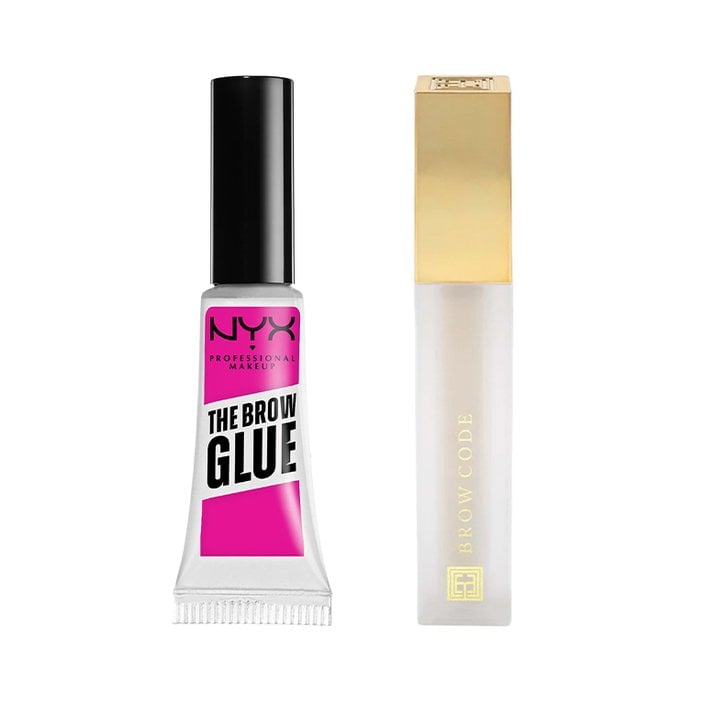 NYX Professional Makeup The Brow Glue Instant Brow Styler in Clear, Brow Code Alias Brow Lamination Gel