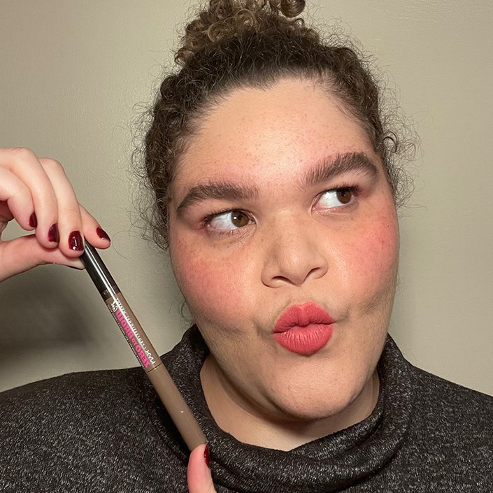 alexis wearing nyx professional makeup zero to brow gel