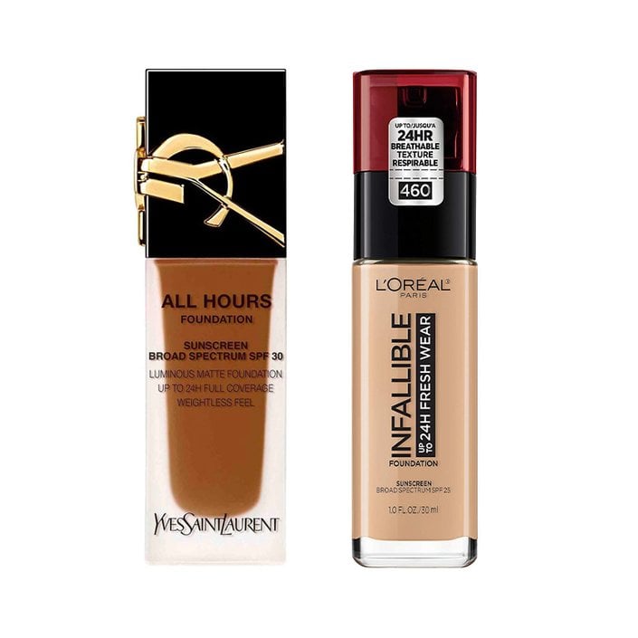 YSL Beauty All Hours Foundation, L'Oréal Paris Infallible Fresh Wear 24HR Foundation