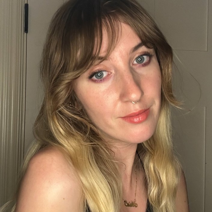 editor wearing the Urban Decay Naked Metal Mania Metallic Eyeshadow Palette
