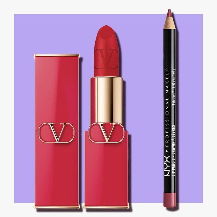 Valentino and NYX Lip Liner and Lipstick