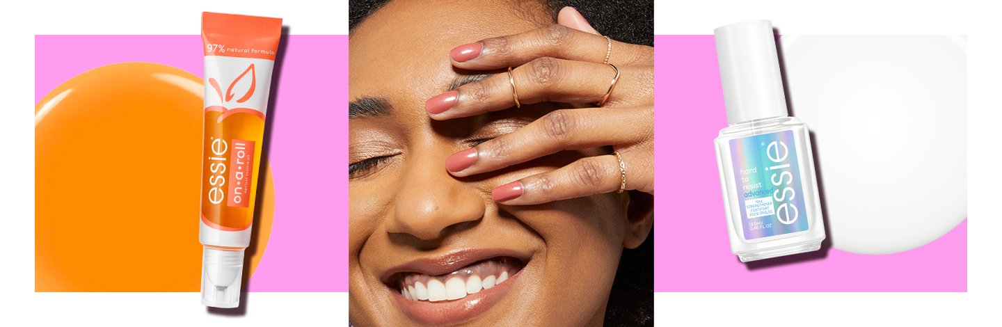 A woman wearing nail polish