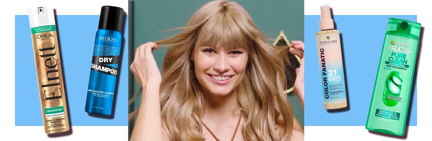 A woman with blonde hair with bangs