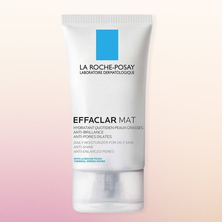 A tube of La Rouche-Posay Effaclar Mat Mattifying Face Moisturizer on a white background