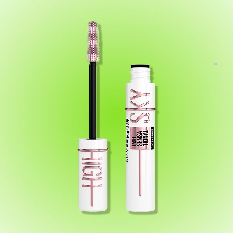 A photo of a tube of Maybelline New York Lash Sensational Sky High Tinted Mascara Primer. 