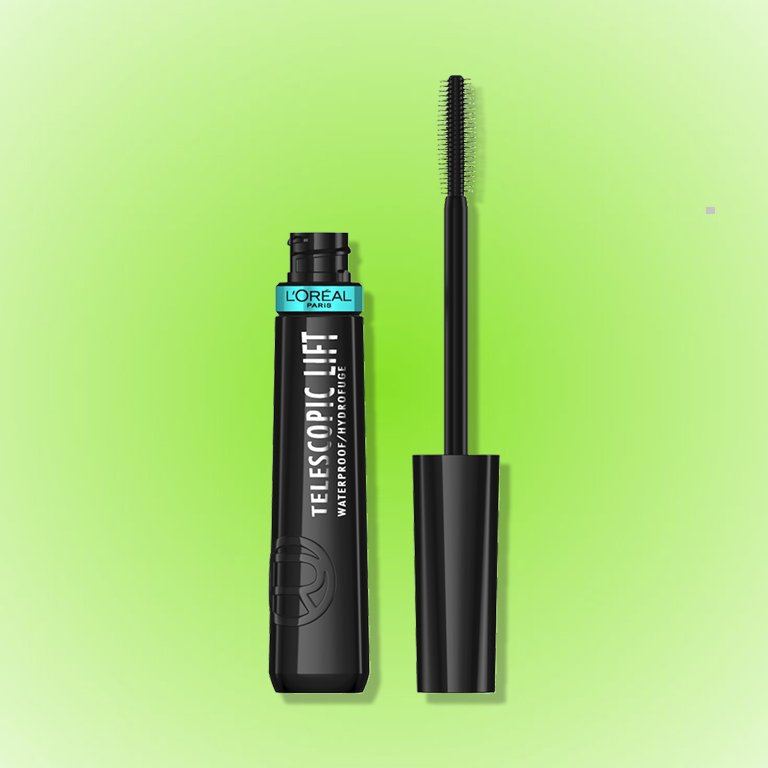 A tube of L'Oreal Paris Telescopic Instant Lift Waterproof Mascara