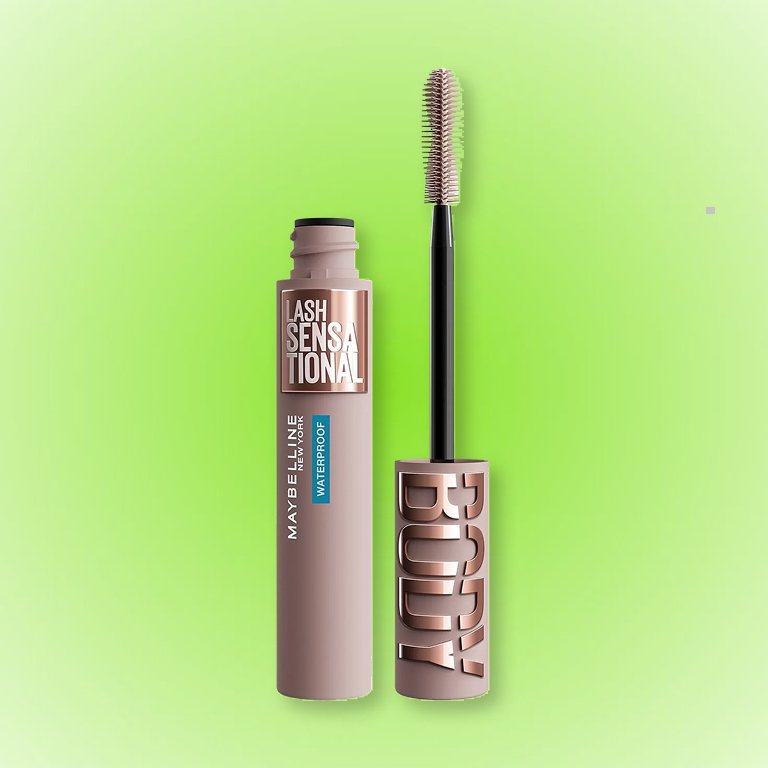 A tube of Maybelline New York Sensational Body Full Volume Lifting Waterproof Mascara