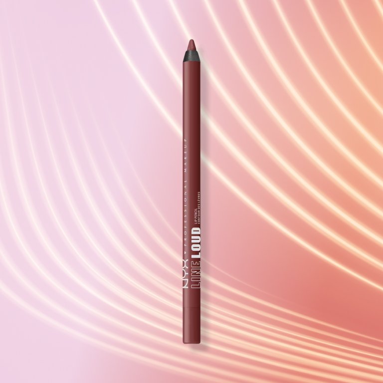NYX Professional Makeup Line Loud Vegan Longwear Lip Liner on a textured background