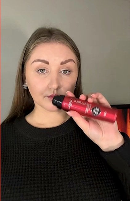 Setting spray used as the final step to help makeup last longer.